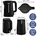 Ek17 Bk Bollitore Elettrico - Bollitura D'acqua Rapida 1,7l Nero 2200w - Spegnimento Automatico - Design Compatto - Base Rotazione 360° - Protezione Boil-dry - Filtro Anticalcare - Foto miniatura 4