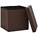 Sgabello Con Contenitore Pieghevole Marrone In Pvc - Foto miniatura 3