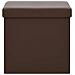 Sgabello Con Contenitore Pieghevole Marrone In Pvc - Foto miniatura 4