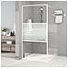 Parete Doccia Walk In Bianca 100x195 Cm Vetro Trasparente Esg - Foto miniatura 1