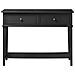 Franklin Consolle Con 2 Cassetti In Mdf Nero - Foto miniatura 2