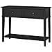 Franklin Consolle Con 2 Cassetti In Mdf Nero - Foto miniatura 1