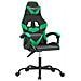 Sedia da Gaming Girevole Nera e Verde in Similpelle - Foto miniatura 1