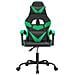 Sedia da Gaming Girevole Nera e Verde in Similpelle - Foto miniatura 2
