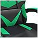Sedia da Gaming Girevole Nera e Verde in Similpelle - Foto miniatura 5