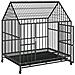 Gabbia Per Cani Con Ruote Nera In Acciaio Zincato - Foto miniatura 3