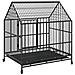 Gabbia Per Cani Con Ruote Nera In Acciaio Zincato - Foto miniatura 6