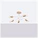 Lampadario Ember 5 Bianco Sl. 1475 - Minimalista Lampadario Bianco /legno Naturale 26x15x61 Cm - Foto miniatura 2