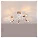 Lampadario Ember 5 Bianco Sl. 1475 - Minimalista Lampadario Bianco /legno Naturale 26x15x61 Cm - Foto miniatura 3
