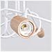 Lampadario Ember 5 Bianco Sl. 1475 - Minimalista Lampadario Bianco /legno Naturale 26x15x61 Cm - Foto miniatura 5