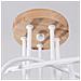 Lampadario Ember 5 Bianco Sl. 1475 - Minimalista Lampadario Bianco /legno Naturale 26x15x61 Cm - Foto miniatura 6