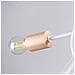 Lampadario Ember 5 Bianco Sl. 1475 - Minimalista Lampadario Bianco /legno Naturale 26x15x61 Cm - Foto miniatura 7