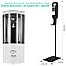 Dispenser Automatico Di Gel Idroalcolico A Infrarossi Da 500 Ml Con Supporto A Piede E A Parete. 8x9x21 Cm. Colore Nero - Foto miniatura 3
