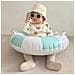 Galleggiante Per Bambini Rotondo Con Maniglie, 60 Cm. 60x60x20 Cm. Colore Bianco - Foto miniatura 5