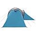 Tenda da Campeggio a Cupola per 4 Persone Blu Impermeabile - Foto miniatura 7