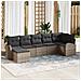 Set divano da giardino 7 pezzi con cuscini Grigio Polirattan - Foto miniatura 2