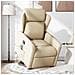 Poltrona Alzapersona Massaggiante Elettrica Crema in Tessuto - Foto miniatura 2