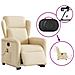Poltrona Alzapersona Massaggiante Elettrica Crema in Tessuto - Foto miniatura 9