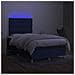 Letto a Molle con Materasso e LED Blu 120x190 cm in Tessuto - Foto miniatura 4