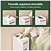 Sobuy Comodini Con Piano Rimovibile E Cassetto, Tavolino Stretto Per Divano, Comodini Per Camera E Soggiorno, Tavolo Alto Stretto Bianco E Legno 20 X 35 X 60 Cm Fbt163-wn - Foto miniatura 5