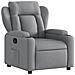 Poltrona reclinabile in tessuto grigio chiaro - Foto miniatura 1