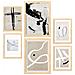 Set Di 6 Stampe Collezione Kline Di Pannelli Con Collage Estetico Per La Decorazione D'interni A3 & A4 Telaio In Legno Chiaro - Foto miniatura 1