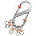 Set Di Moschettoni A Forma Di Otto Con Blocco Grande - Acciaio Inossidabile, Opzioni Multicolore Silver - Foto miniatura 1