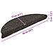 Tappetini per scale autoadesivi 30 pz 56x17x3 cm antracite semicircolari - Foto miniatura 8