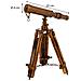Telescopio Con Treppiede In Legno E Metallo 4x2x25h - Foto miniatura 7