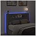 Testata con Mobile e LED Sonoma grigia 140 x 16,5 x 103,5 cm - Foto miniatura 4