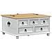 storage box con cassetto Bianco 90 x 78 x 45 cm Pino massello - Foto miniatura 1