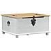 storage box con cassetto Bianco 90 x 78 x 45 cm Pino massello - Foto miniatura 5