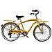 Bici Alluminio Da Uomo Misura 26 City Bike Bicicletta Beach Cruiser Stile Americano Cambio 7v Completa Di Accessori Luci A Led - 46 Giallo Zafferano - Foto miniatura 1