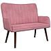 Sofa a Due Posti Rosa 115 x 61 x 87 cm Velluto - Foto miniatura 1