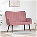 Sofa a Due Posti Rosa 115 x 61 x 87 cm Velluto - Foto miniatura 2