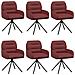 Sedie da pranzo girevoli 6 pcs Similpelle Rosso Vino - Foto miniatura 1