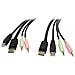 Cavo switch KVM DisplayPort USB 4 in 1 con audio e microfono 1,8 m - Foto miniatura 1