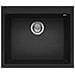 Lavello Incasso 1 Vasca 61×50 cm Linea Quadra 110 G40 in Granitek LGQ11040 Colore Nero - Foto miniatura 1