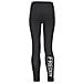 leggings Bambina Scritta Su 2 Righe 14a Nero Argento - Foto miniatura 2