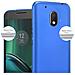 Custodia Compatibile Con Motorola Moto G4 Play In Azzurro Metallo - Hard Case Coperchio Protettivo In Look Metallico Contro I Graffi E Gli Urti - Foto miniatura 5