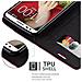 Custodia Compatibile Con Lg G2 In Rosso Mela - Coperchio Protettiva Con Chiusura Magnetica, Funzione Stand E Tasca Per Le Carte - Foto miniatura 6