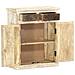 Credenza Bianca 65x30x75 Cm In Legno Massello Di Mango - Foto miniatura 2