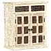 Credenza Bianca 65x30x75 Cm In Legno Massello Di Mango - Foto miniatura 7