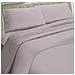 Set Completo Lenzuola 100% Microfibra - Singolo, Lenzuolo Sopra 150 X 290 Cm, Lenzuolo Sotto 80/90 X 190/200 X 25 Cm, 1 Federa 52 X 82 Cm - Grigio Chiaro - Foto miniatura 1