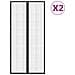 Tende Antimosche 2 pz per Porte con Magneti Nere 210x90 cm - Foto miniatura 3