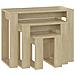 Tavolini Impilabili 3 pz Rovere Sonoma in Legno Multistrato - Foto miniatura 2