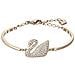 Bracciale Rigido Swan - Bianco - Placcato Oro Rosa - Foto miniatura 1