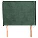 Testiera Ad Orecchio Verde Scuro 103x23x118/128cm In Velluto - Foto miniatura 3
