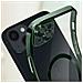 Cover Magsafe Per Iphone 14 Silicone Protezione Fotocamera Bordo Cromato Verde - Foto miniatura 4