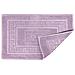 Tappeto Bagno Doccia Spugna Tinta Unita Torino Tappetino Super Assorbente In Cotone Pelo Corto Con Greca 45x60 Lilla - Foto miniatura 3